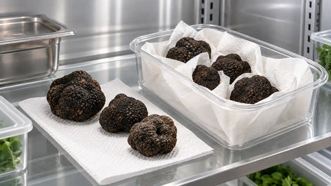 Trufa negra fresca: almacenamiento y manipulación después de la entrega