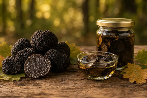 Trufas frescas frente a trufas en conserva