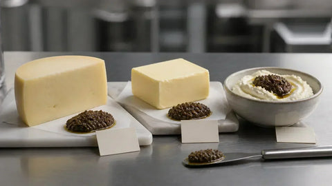 Trufa de verano picada para productos lácteos: queso, mantequilla y untables