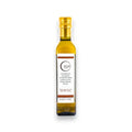 Botella de aceite de oliva con tapa dorada y etiqueta para producto de aceite de trufa negra para adiestramiento de perros