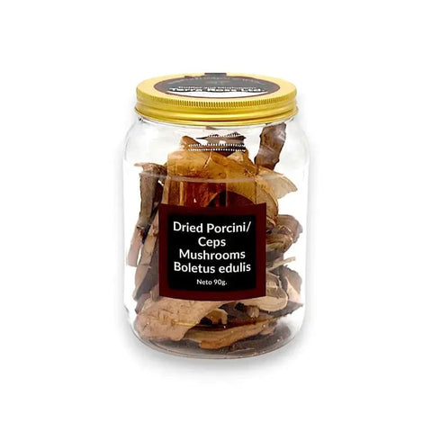 Tarro de 90 g de hongos porcini secos Boletus Edulis con sabor intenso para cocina gourmet
