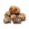 Cut fresh Tuber borchii B Grade truffles showing natural pale interior colour and fine marbling