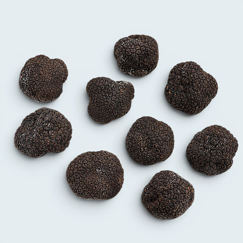 Trufas negras enteras ultracongeladas individualmente con una ligera escarcha natural