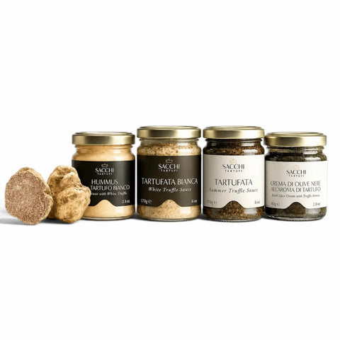 Gourmet Trio gift set with Tartufata, white truffle Alfredo sauce and white truffle-flavoured olive oil