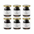 Six 300 g jars of whole Tuber aestivum summer truffles preserved in brine